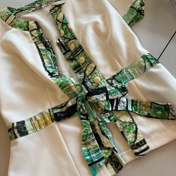 Handmade Vintage 1960s Mod Bow Embellished Short Sleeve Blouse - XS - Picture 13 of 15